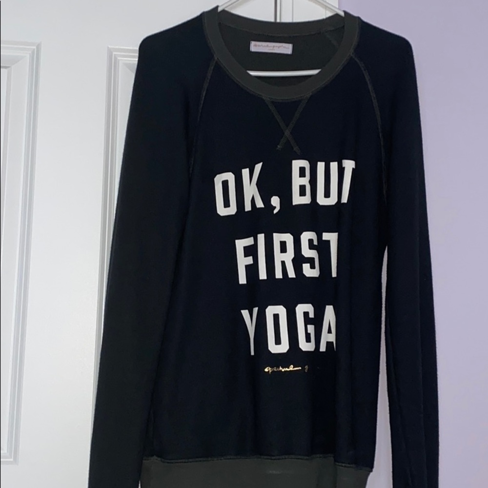 Black comfy sweatshirt.  Worn only a few times.